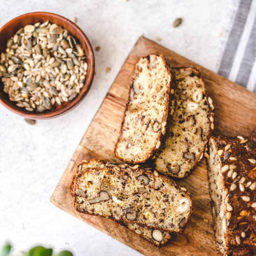 slices of nut and seed bread