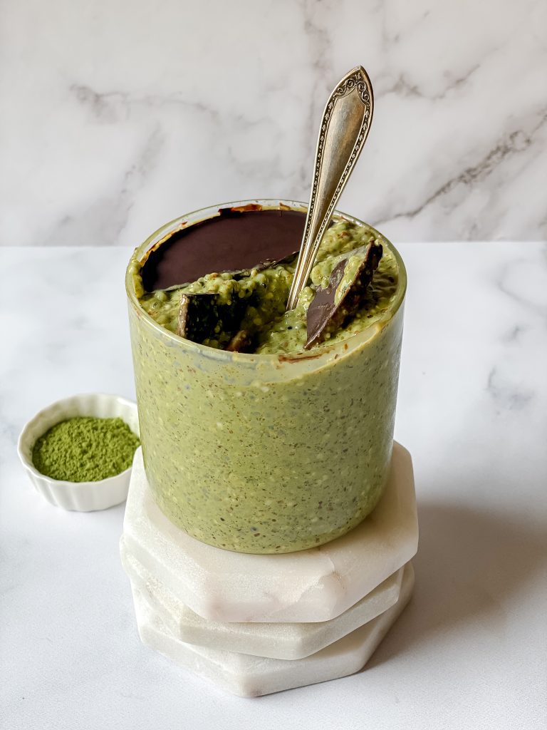 high protein low glycemic matcha no oats breakfast