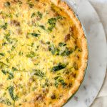 close up of a quiche