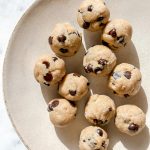 plate of edible cookie dough bites