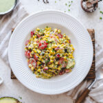 grilled corn salad with green goddess dressing