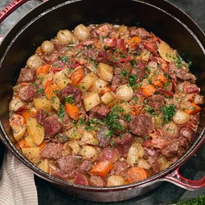 Lamb Stew in Staub Pot