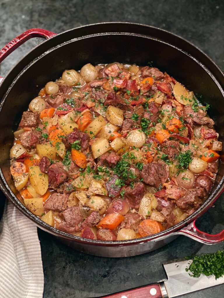 Lamb Stew in Staub Pot