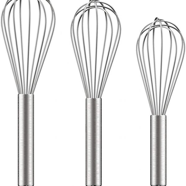 3 Pack Stainless Steel Whisks
