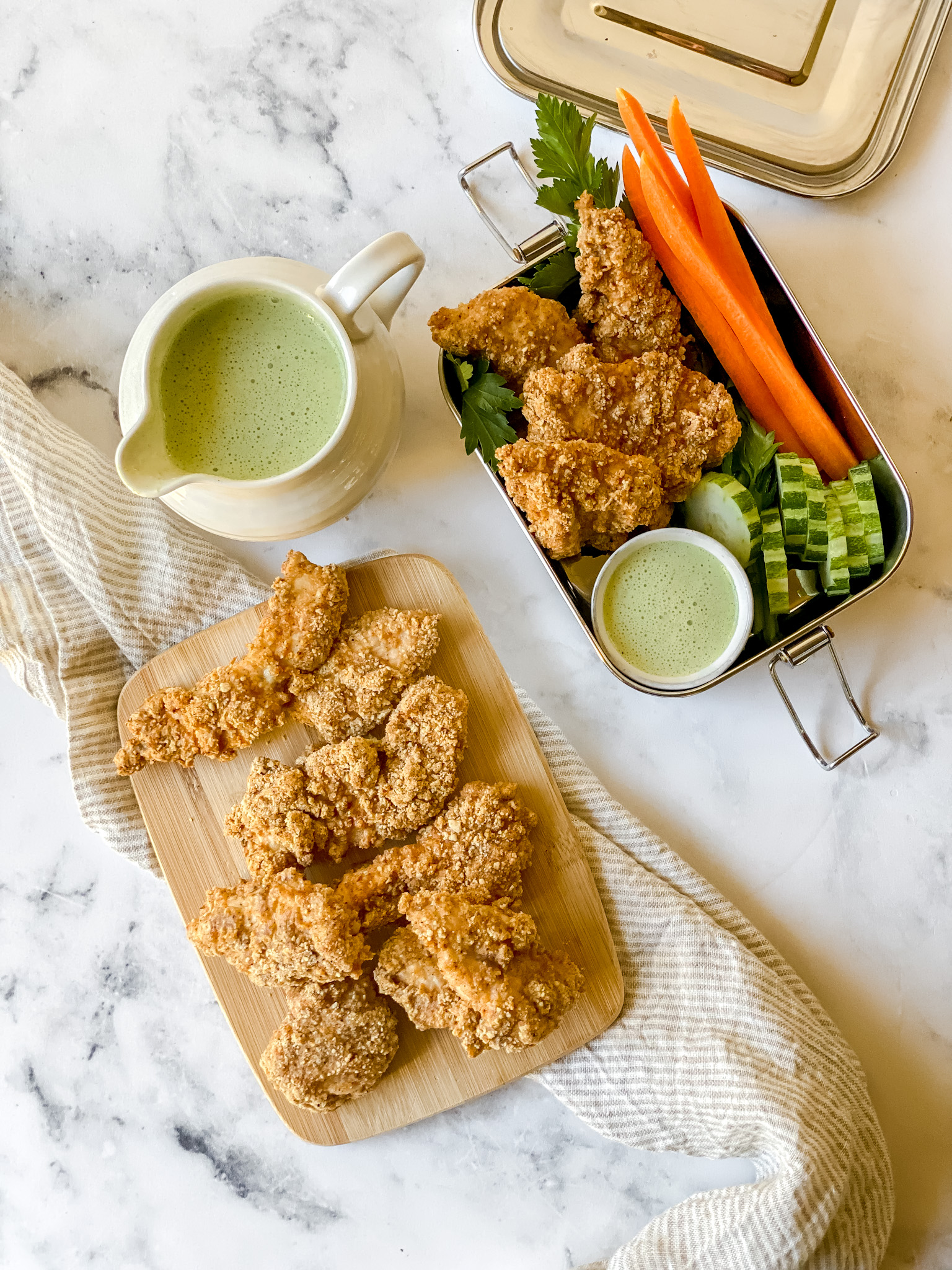 chicken tenders with herb ranch dip