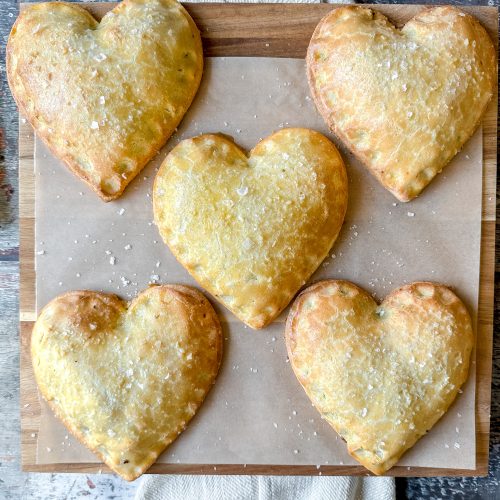 5 heart shaped hand pies
