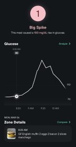 glucose response from GF english muffin