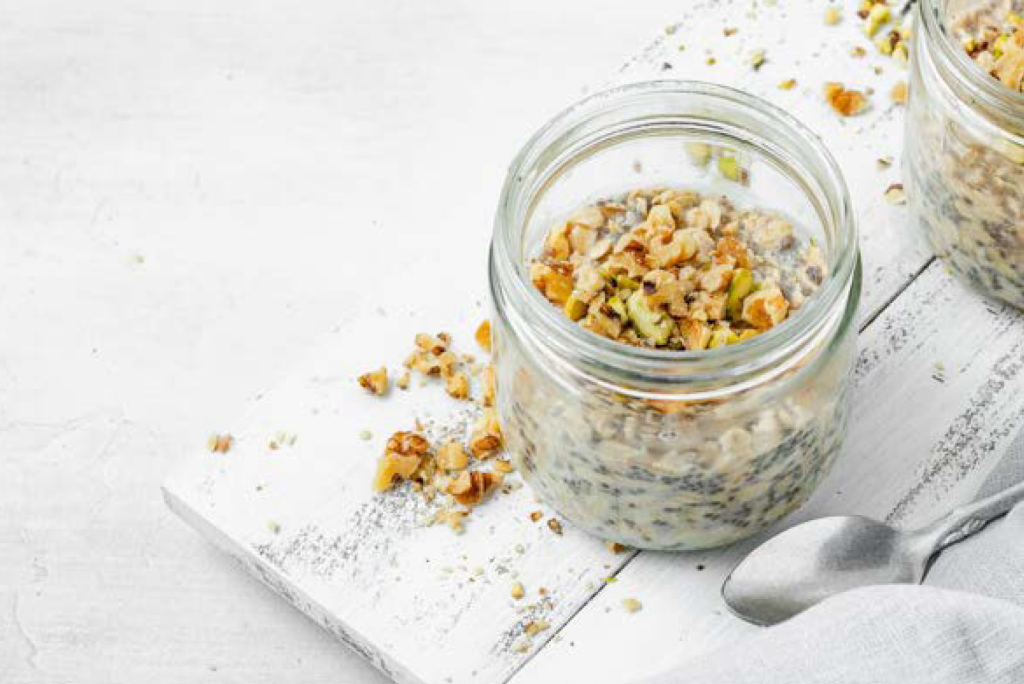 close up of a jar of pistachio No Oats