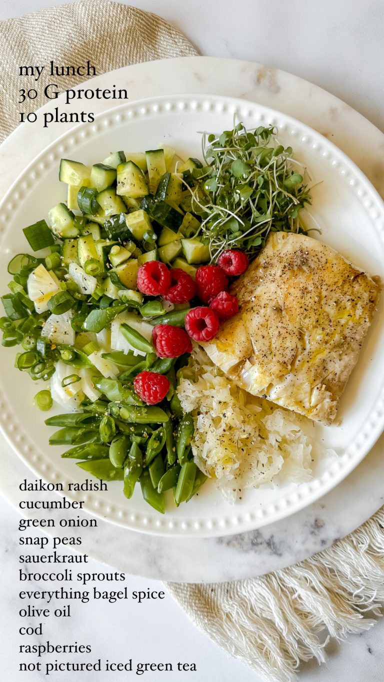 fish and salad plate