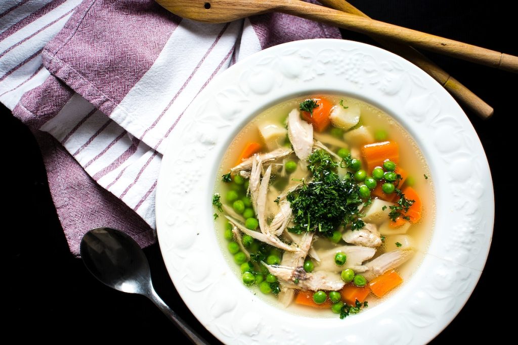 Warm vegetable soup