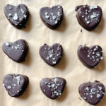 chocolate dipped caramel hearts