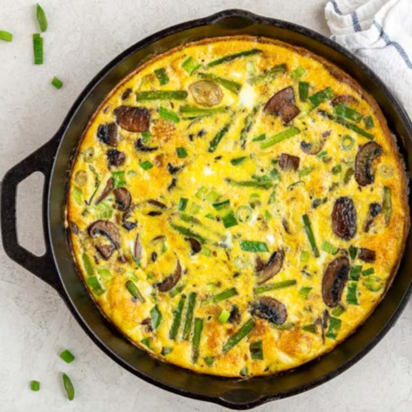 Asparagus and Mushroom Frittata - cover of the healthy meals on a budget ebook
